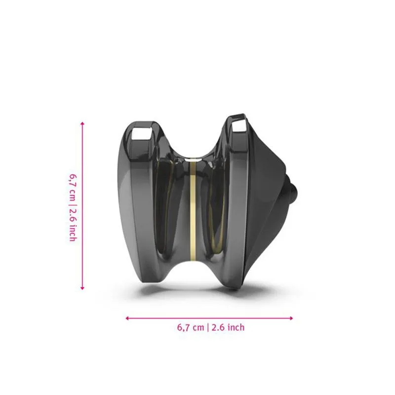 Mystim - Hearts Desire eStim Lay-On Vibrator Black