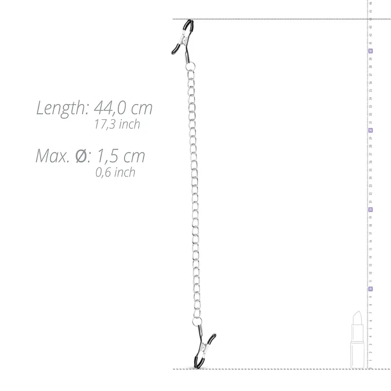 Easytoys Fetish - Klassische Nippelklemmen mit Kette