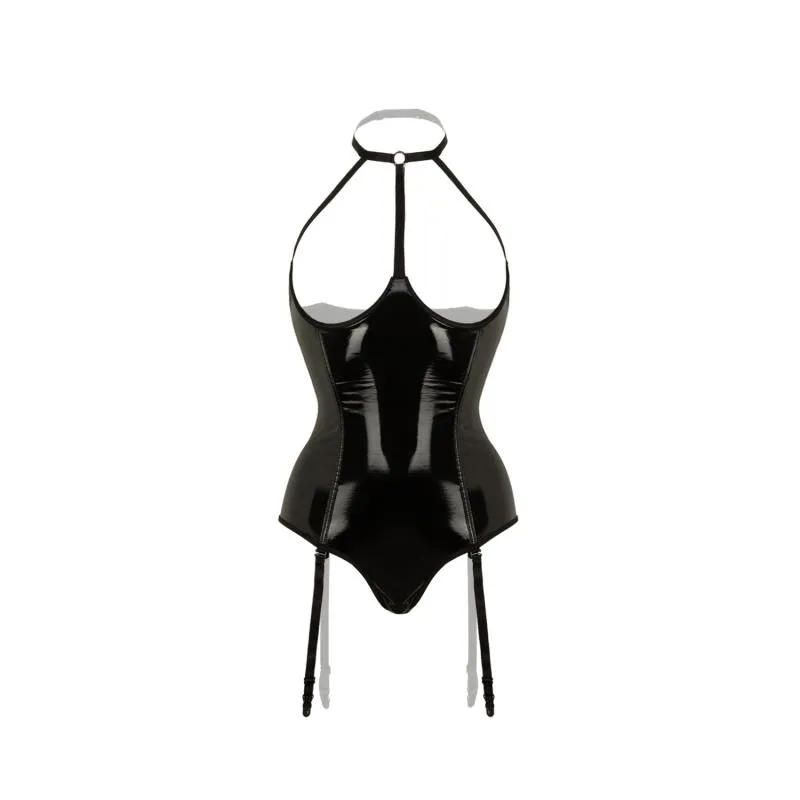 Christine - Bodysuit mit offenen Cups Dark Desire - Schwarz