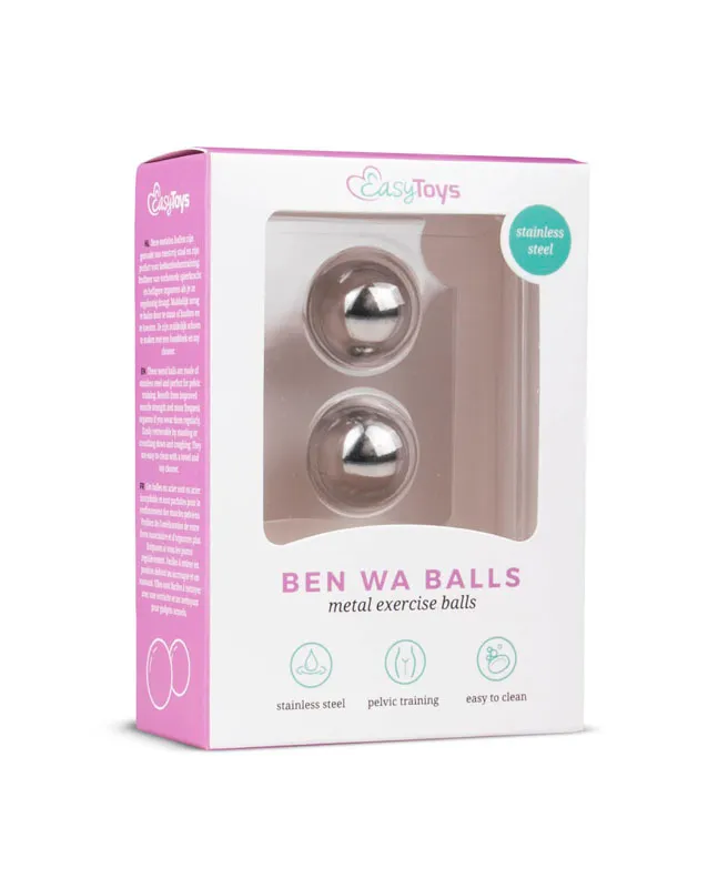 EasyToys – Magnetische Ben Wa Liebeskugeln 19 mm in Silber