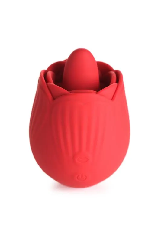 BLOOMGASM - French Rose Leck- und Vibrationsstimulator - Rot
