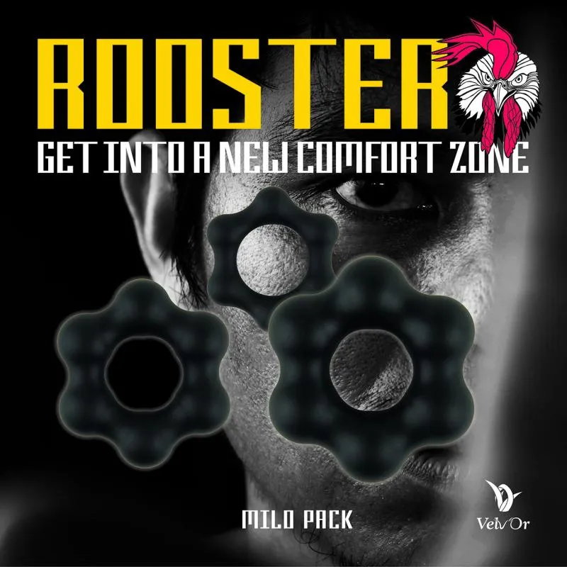 Velv%27Or - Rooster Milo Pack Set of Robust Cock Rings