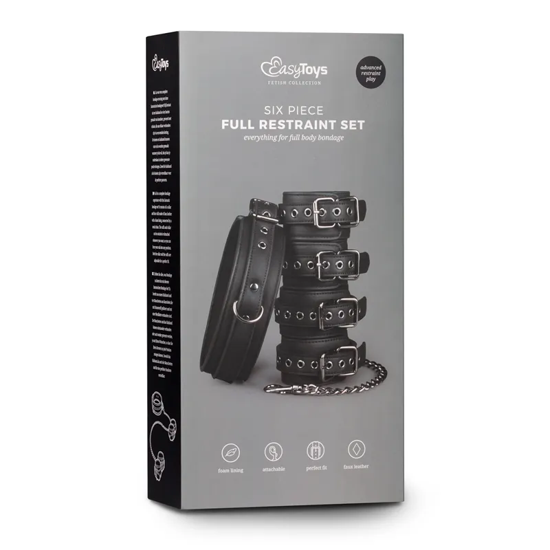 EasyToys Halsband, Hand- und Fußfesseln Bondage-Set
