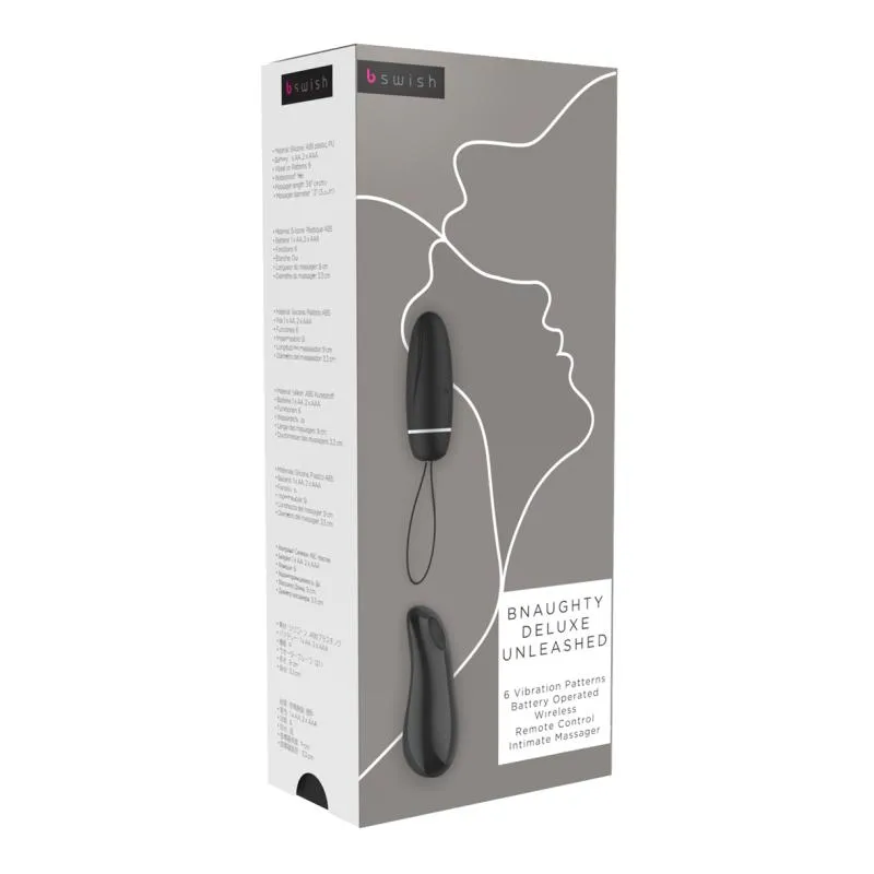 B Swish - bnaughty Deluxe Unleashed Vibrating Bullet Black
