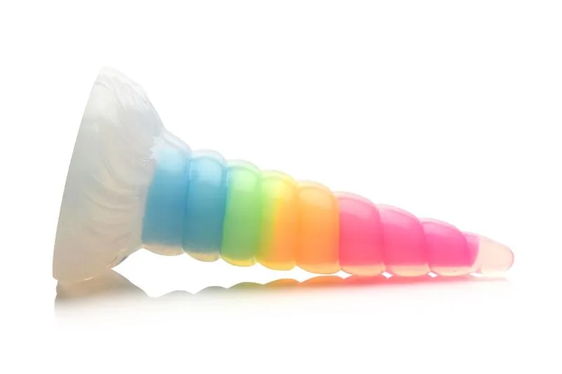 XR Brands - Leuchtender Regenbogen Silikon Dildo