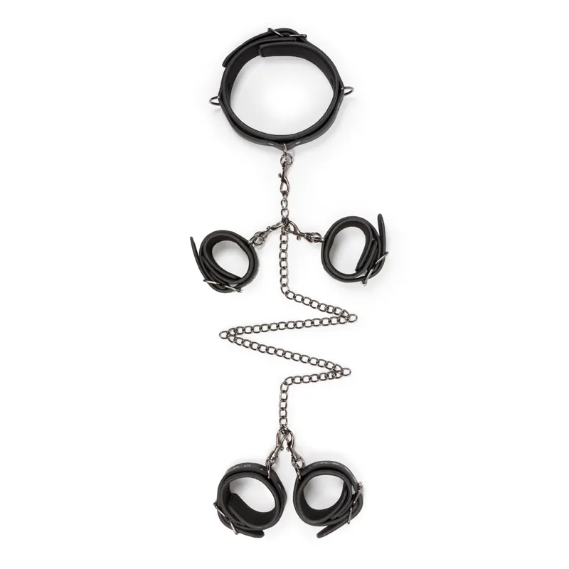 EasyToys Halsband, Hand- und Fußfesseln Bondage-Set