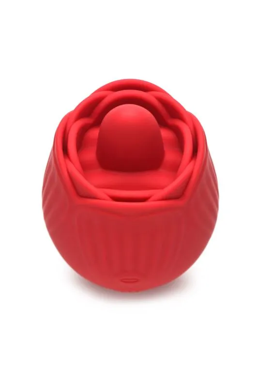 BLOOMGASM - French Rose Leck- und Vibrationsstimulator - Rot