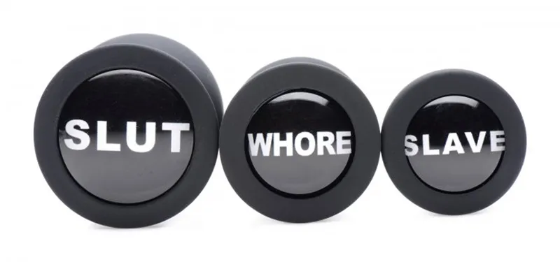 Master Series »Dirty Words« 3-teiliges Analplug-Set