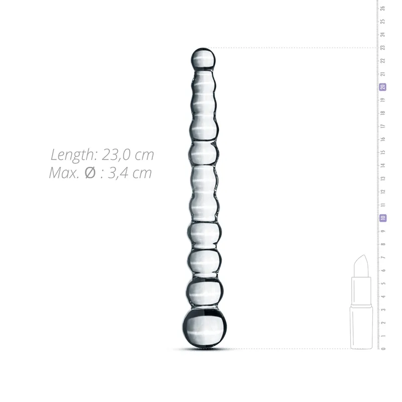 Gildo »gewellt« Glasdildo - 23cm