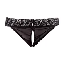 Christine - Offener Schritt String - Schwarz Christine - Offener Schritt String - Schwarz