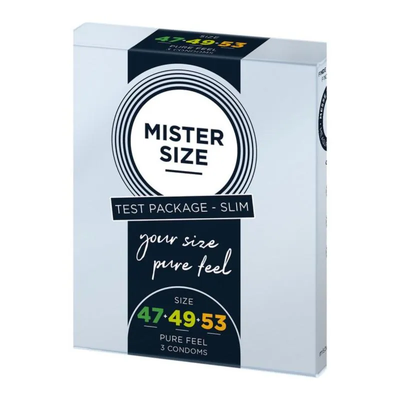 Mister Size – Test Box Kondom Set – 3 Größen XS/S/M