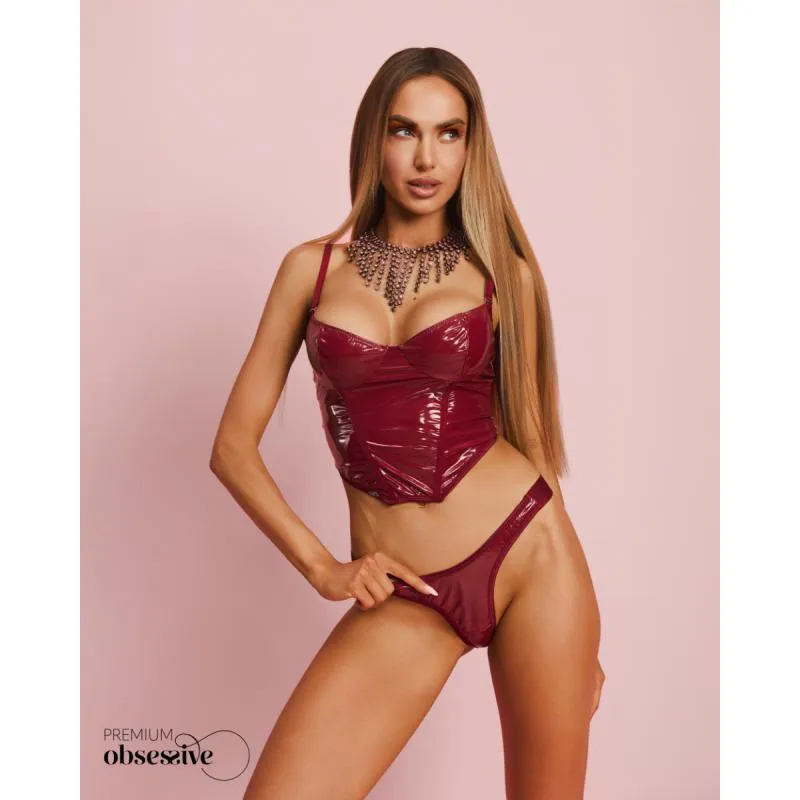 Obsessive - Redya Korsett und String - Rot