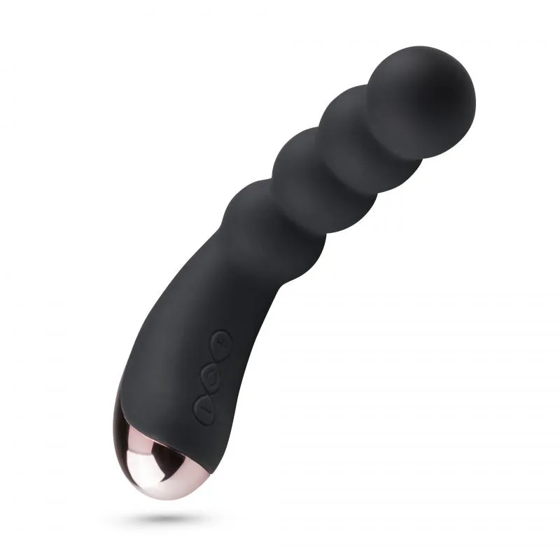 Pleasure Me Vibrator mit geripptem Schaft - schwarz