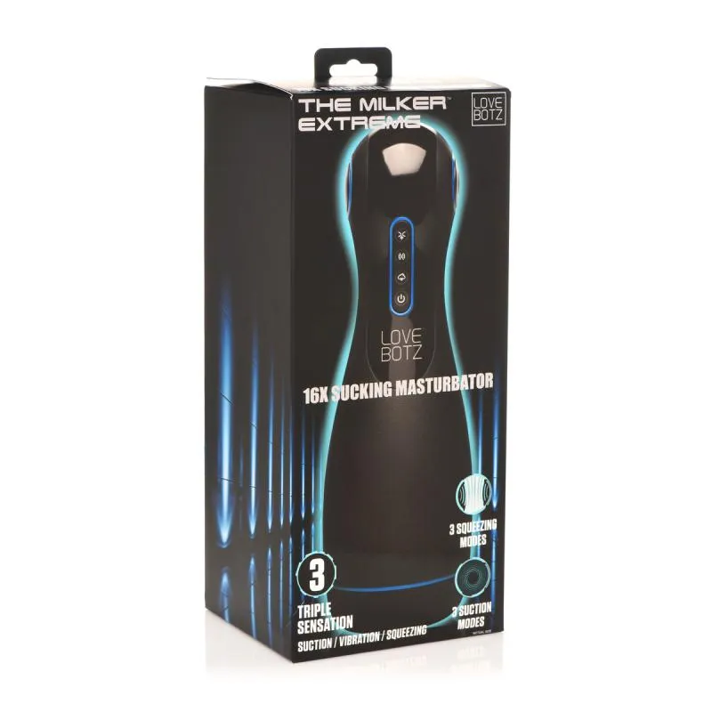 THE MILKER - Extreme 16X Saug-Masturbator - Schwarz/Blau