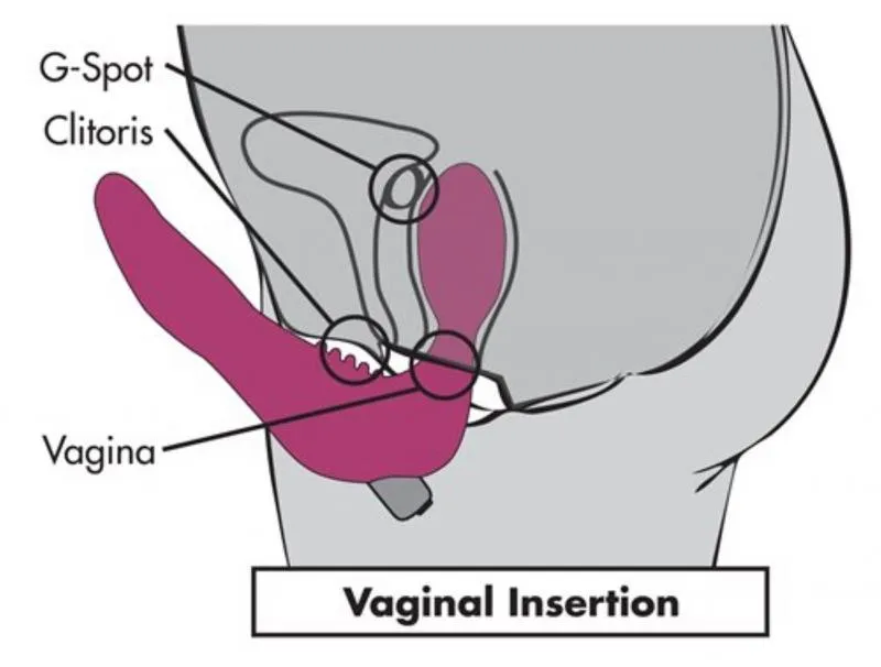 Infinity Vibrierender halterloser Strap-on - Rosa