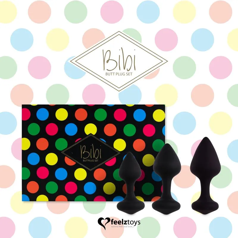 FeelzToys - Bibi Butt Plug Set 3 Stück - Schwarz
