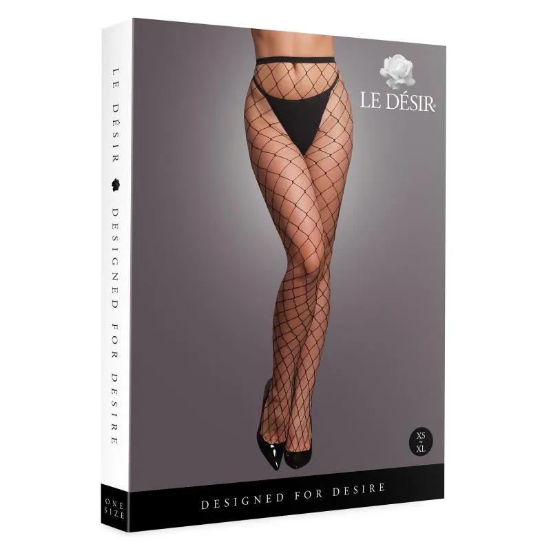 Le Desir - Slip mit Grober Netzstruktur - Schwarz
