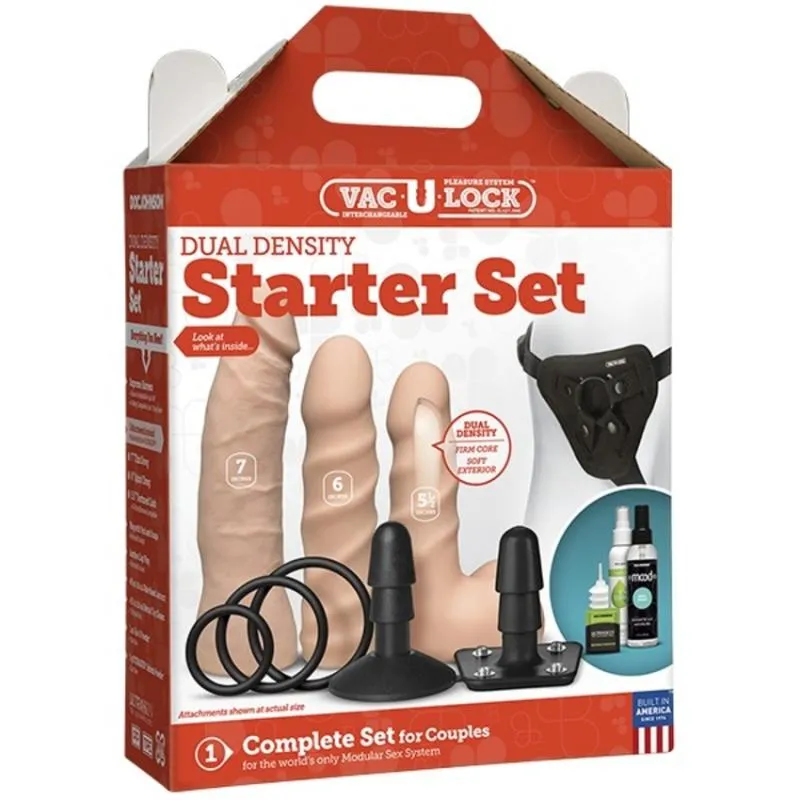 Doc Johnson - VacULock Dual Density Starter Set - Vanille