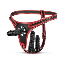 Easytoys Fetish - Triple Dildo Strap-On Harness Easytoys Fetish - Triple Dildo Strap-On Harness