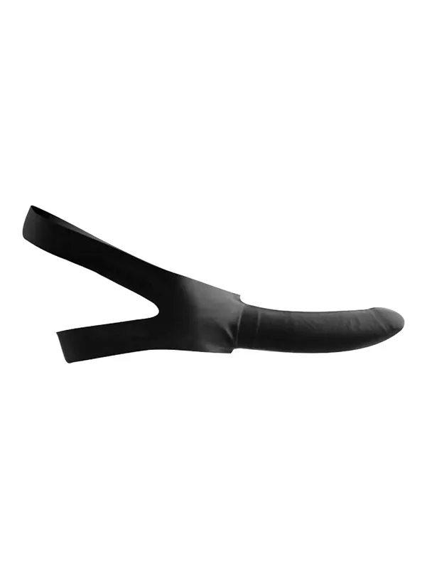 Master Series - Face Strap-On Mundknebel mit Dildo - Schwarz