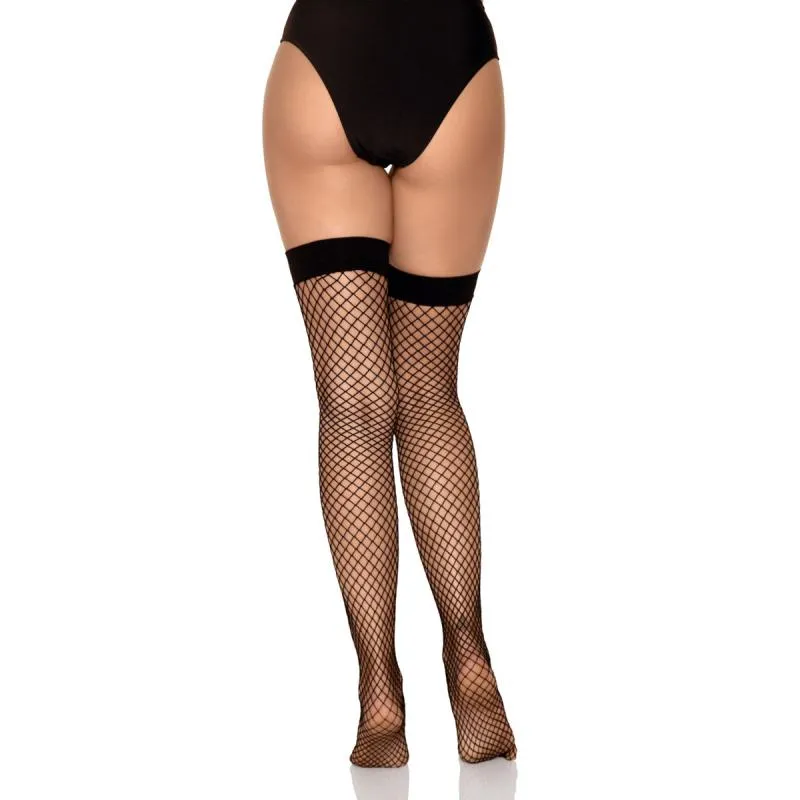 Leg Avenue - Dream Net Halterlose Strümpfe - Rot