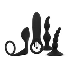 Easytoys - Analspielzeug-Set 4-teilig - Schwarz Easytoys - Analspielzeug-Set 4-teilig - Schwarz