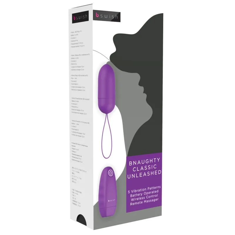 B Swish - bnaughty Classic Unleashed Vibrating Bullet Purple