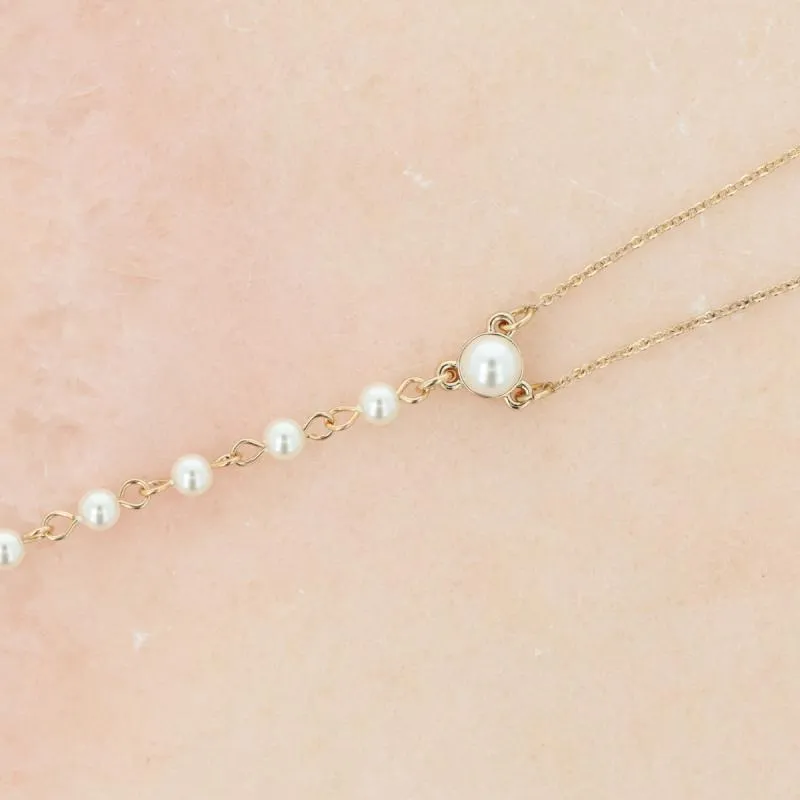 Otazu - Pearl Anklet Fusskette - Cream