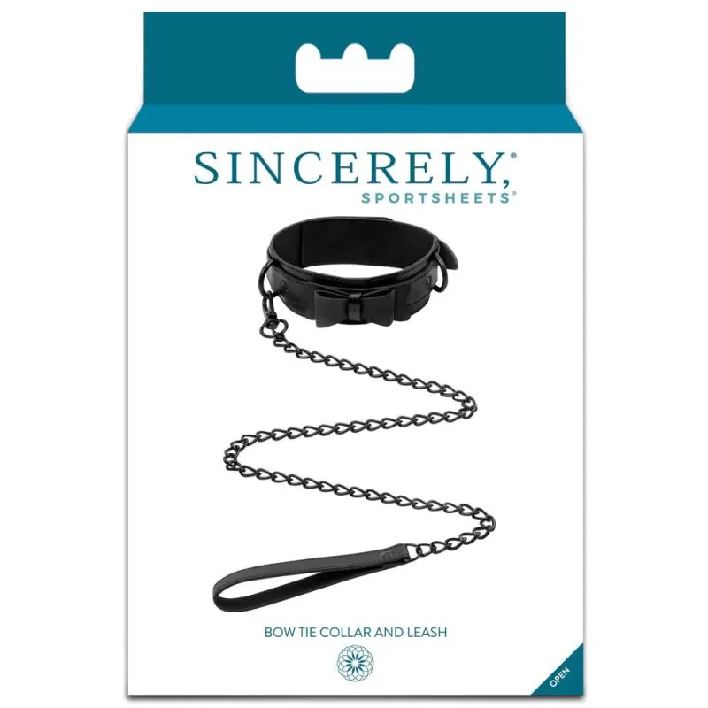 Sportsheets - Sincerely Bow Tie Halsband mit Leine