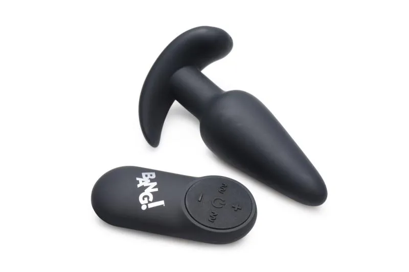 BANG! - Vibrations-Buttplug mit Fernbedienung -Schwarz