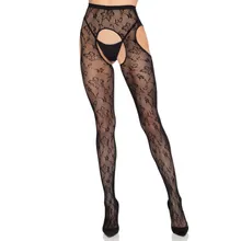 Leg Avenue - Bloom Netz Strumpfhose - Schwarz Leg Avenue - Bloom Netz Strumpfhose - Schwarz