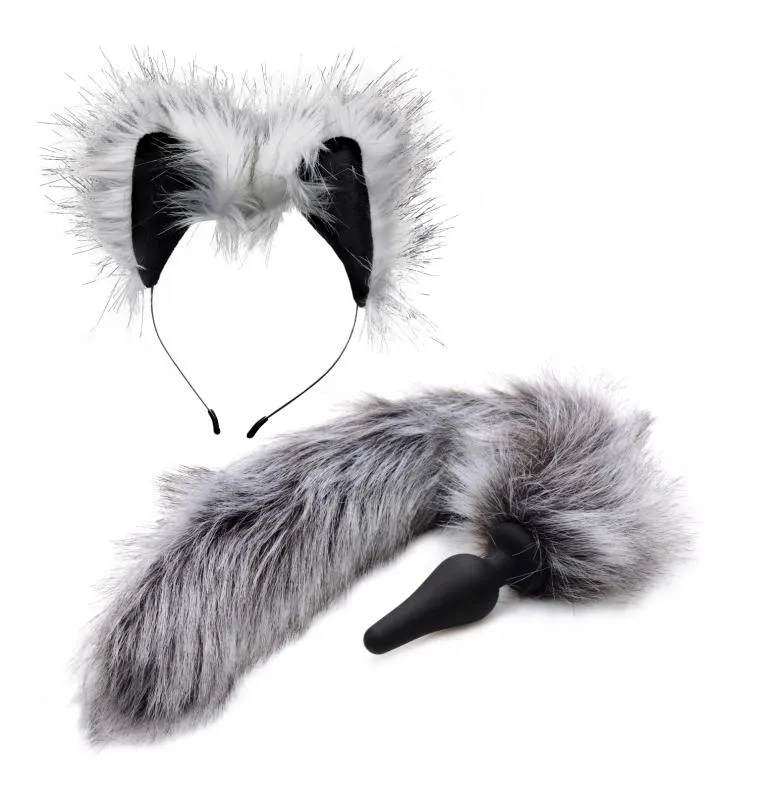 TAILZ - Grey Wolf Schwanzplug & Ohren-Set