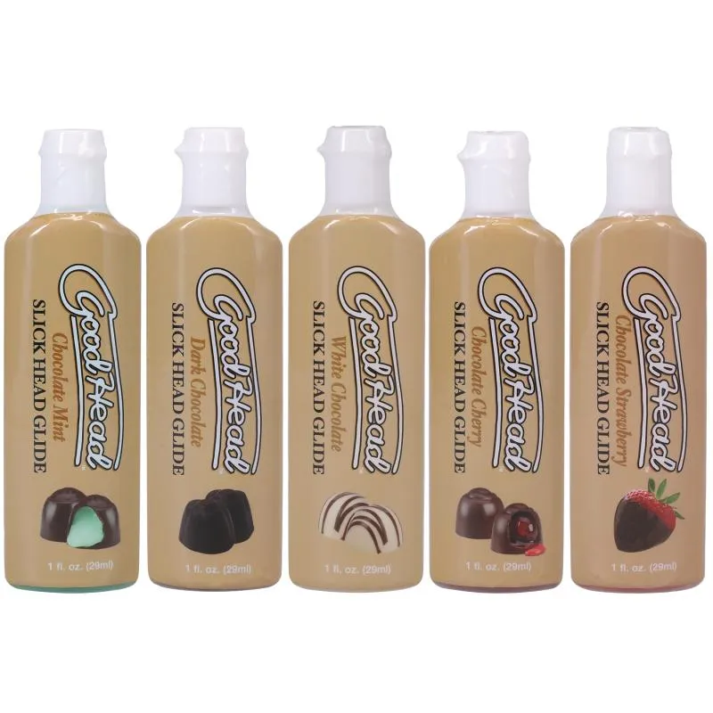 Doc Johnson - GoodHead Slick Head Glide Schokolade - 5er-Pack 30 ml