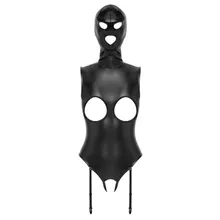 Bad Kitty – Offene Cup Body mit Kopfhaube – Schwarz Bad Kitty – Offene Cup Body mit Kopfhaube – Schwarz