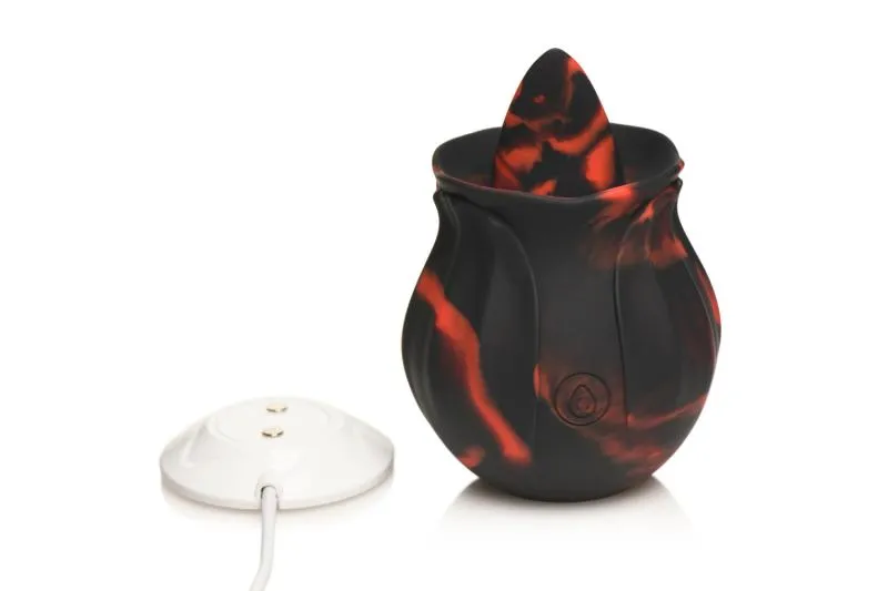 BLOOMGASM - Black Kiss Rimmende Rosen-Vibrator - Rot/Schwarz