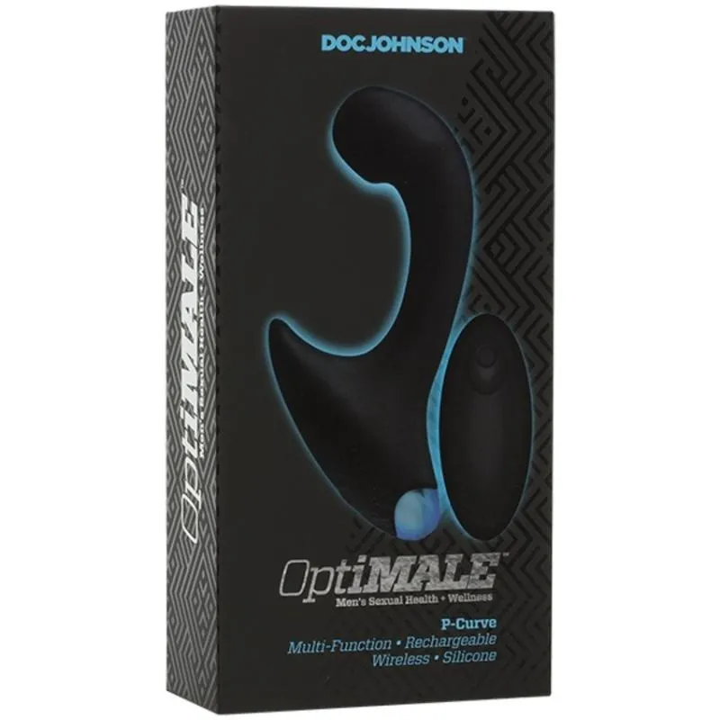 Doc Johnson - OptiMALE Vibrating P-Curve - Schwarz