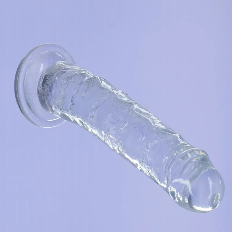Crystal Addition - Transparenter Realistischer Dildo - 20 cm