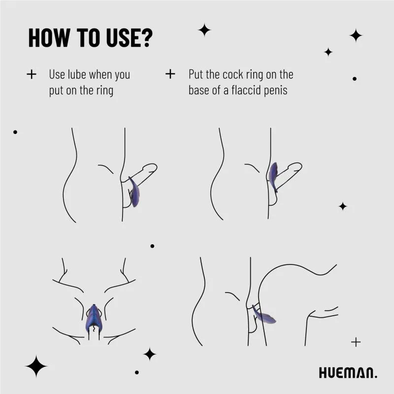 Hueman »Neptune« Penisring mit Vibration & Fernsteuerung