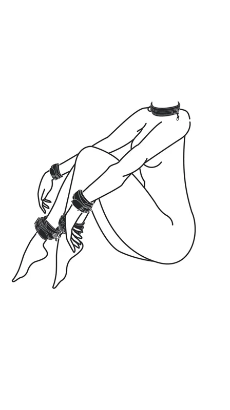 EasyToys Halsband, Hand- und Fußfesseln Bondage-Set