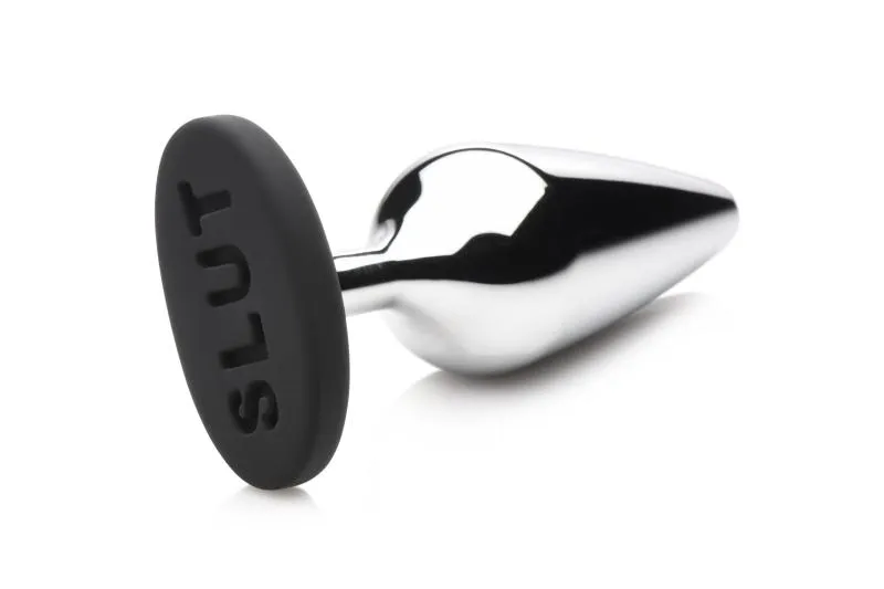 XR Brands - Butt Slut Metall & Silikon Butt Plug - Silber