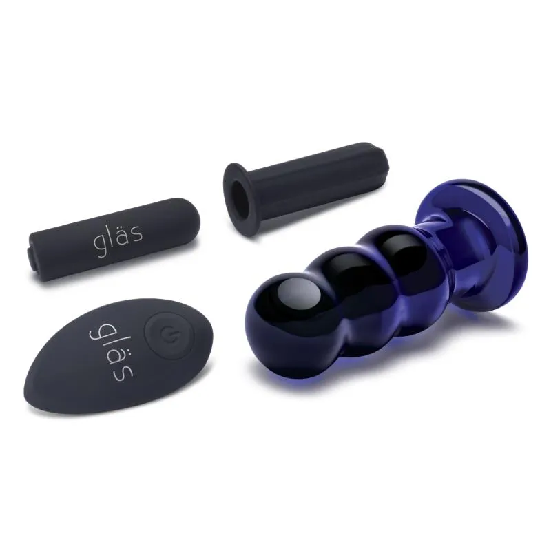 Glas - Rechargeable Remote Controlled  Vibrating Beaded Buttplug