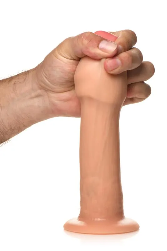 Jock - Real Skin 8 Inch 10X Vibrating Realistic Skin Silicone Dildo