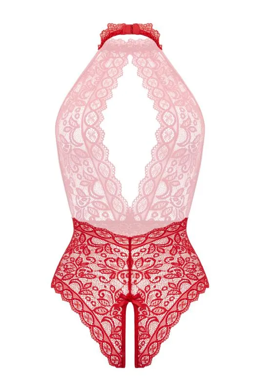 Christine - Offener Body Eleonora - Rot