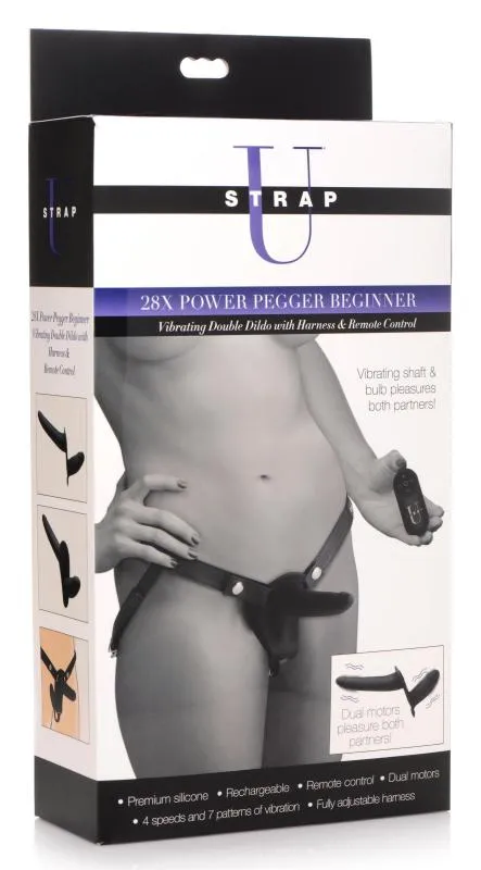 Strap U »Power Pegger« Doppelstrap-On mit Vibration & Fernbedienung
