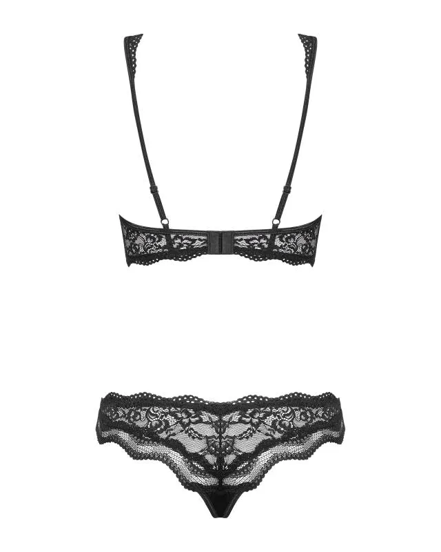 Obsessive BH & String aus Spitze Schwarz