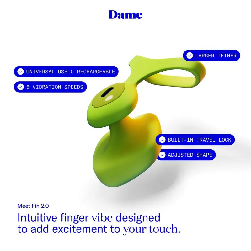 Dame - Fin 2.0 Finger-Vibrator - Citrus