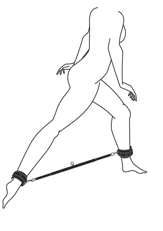 Easytoys Fetish - Expander Spreader Bar and Cuffs Set