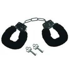 Sportsheets - Sex & Mischief Furry Handcuffs Black Sportsheets - Sex & Mischief Furry Handcuffs Black