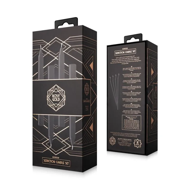 Rosy Gold - Seduction Candle Set - Schwarz