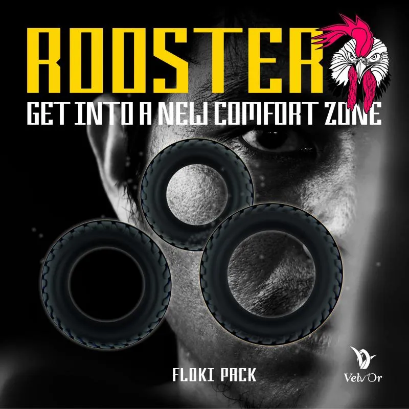 Velv%27Or - Rooster Floki Pack Set of Sturdy Looking Cock Rings